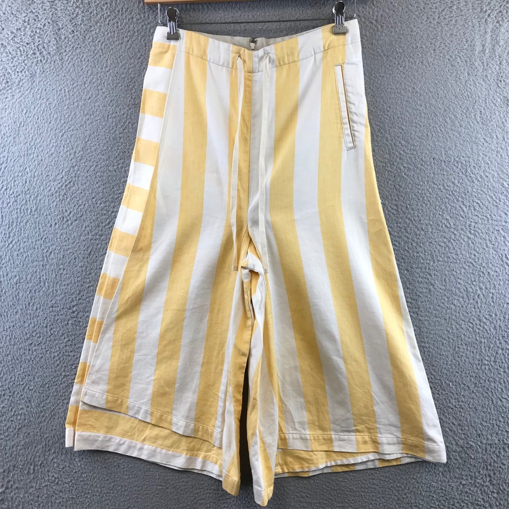 KAPITAL STRIPED WIDE-LEG Japanese Culottes Pants Boho Summer Casual Womens 0
